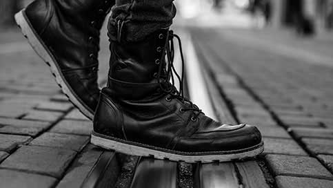 Rider in Triumph boots
