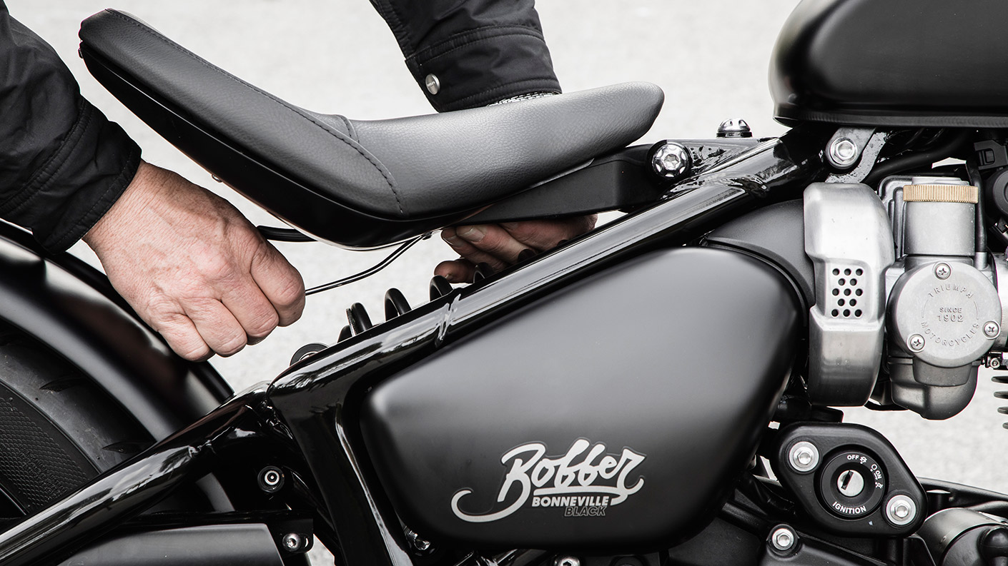 Triumph Bonneville Bobber Seat Detail